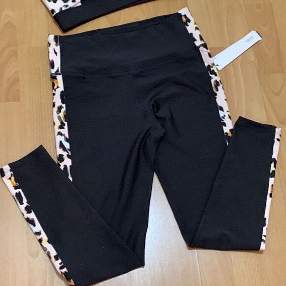 Aqua athletic leopard leggings set - Picture 6 of 10